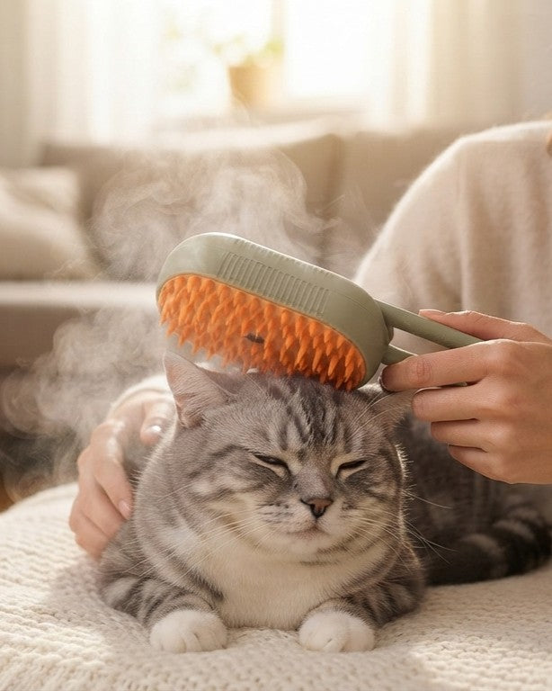 Cepillo Vapor 3 en 1 Perros Gatos Portát